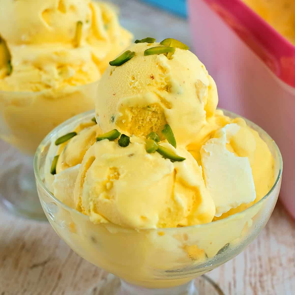 Saffron Vanilla Ice Cream​